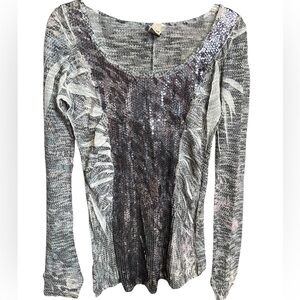 Daytrip (Buckle) Animal Pattern Burnout with Sequin Embellishment.  NWOT -L